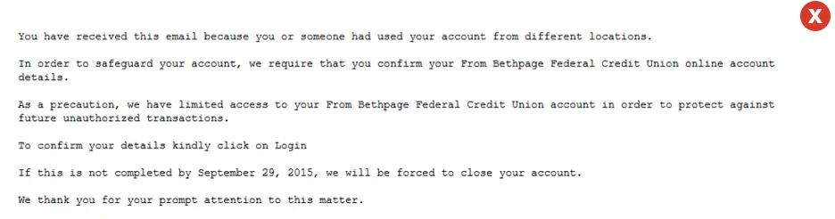 Bethpage Fraud Example 9