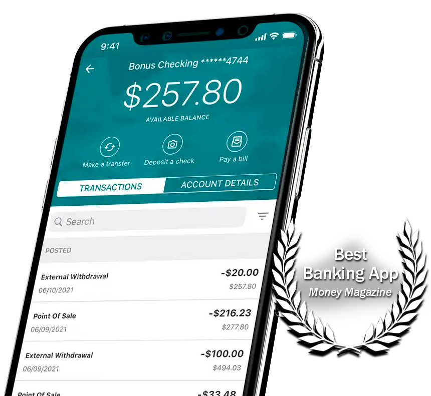 Mobile banking on phone